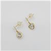 Image 4 : Yellow Gold Cubic Zirconia Heart Earrings