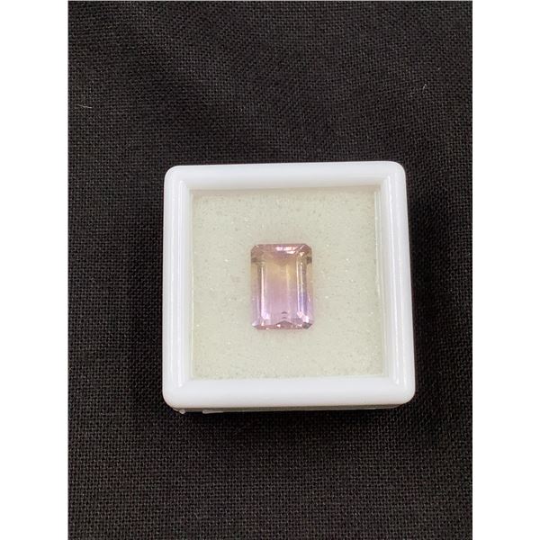 AMETRINE (AMETHYST & CITRINE) 2.81CT, 10.48 X 7.46 X 4.74MM, EMERALD CUT, LOUPE CLEAN, BRAZIL,