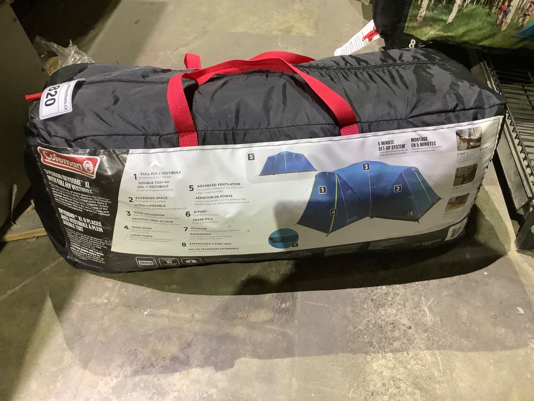 COLEMAN 8 PERSON SKYDOME XL WITH FULL FLY VESTIBULE