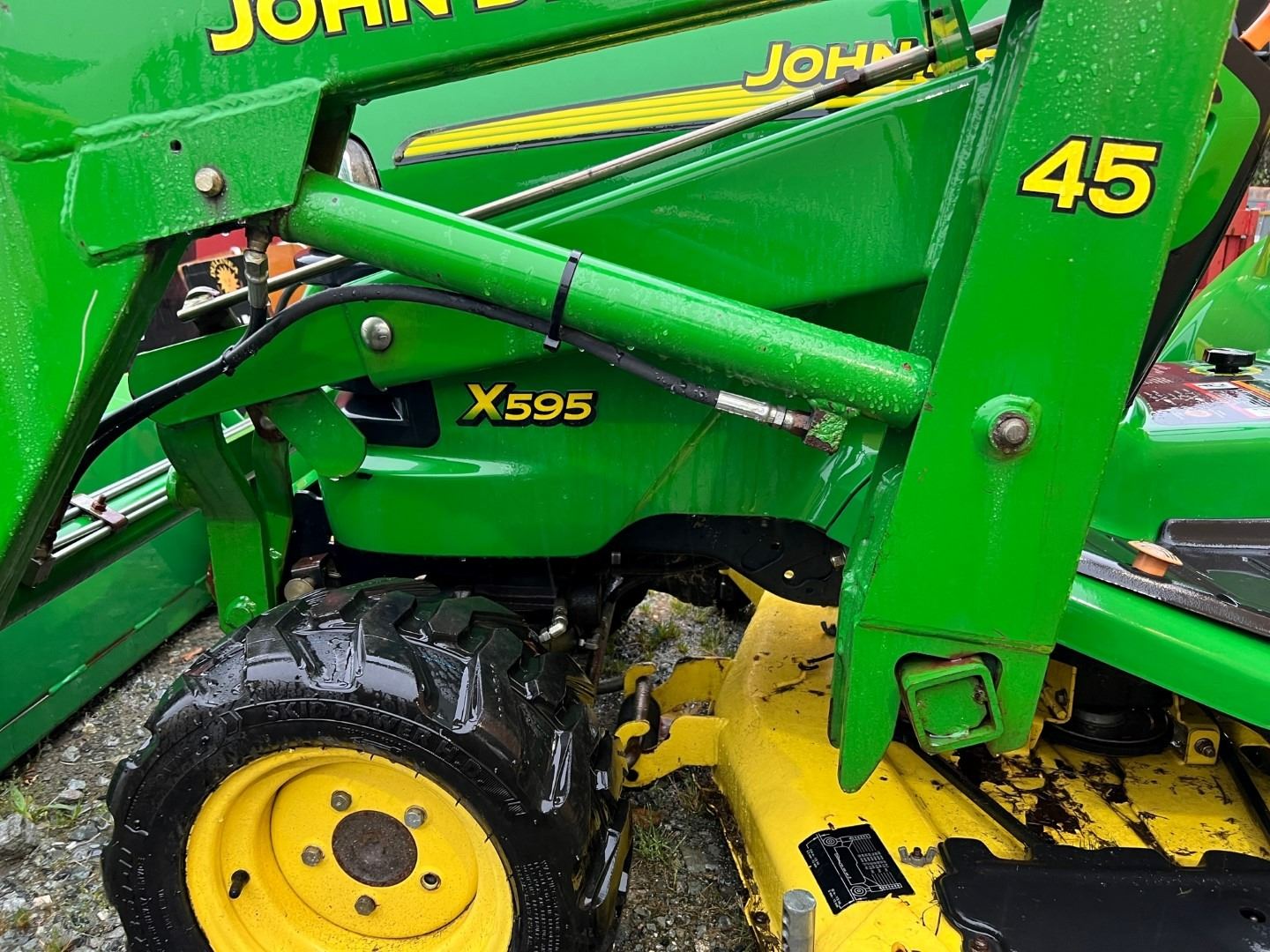 JOHN DEERE X595 4X4 TRACTOR WITH MOWER AND FRONT END LOADER ATTACHMENTS ...