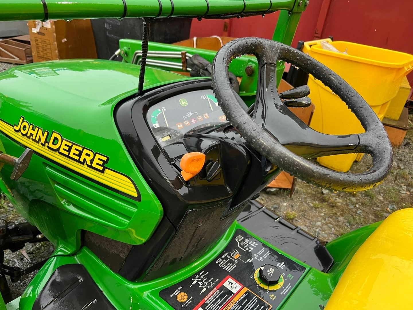 JOHN DEERE X595 4X4 TRACTOR WITH MOWER AND FRONT END LOADER ATTACHMENTS ...