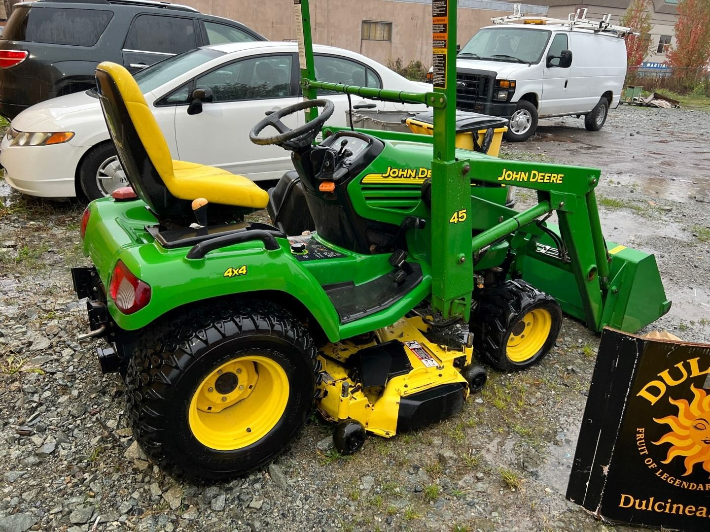 JOHN DEERE X595 4X4 TRACTOR WITH MOWER AND FRONT END LOADER ATTACHMENTS ...