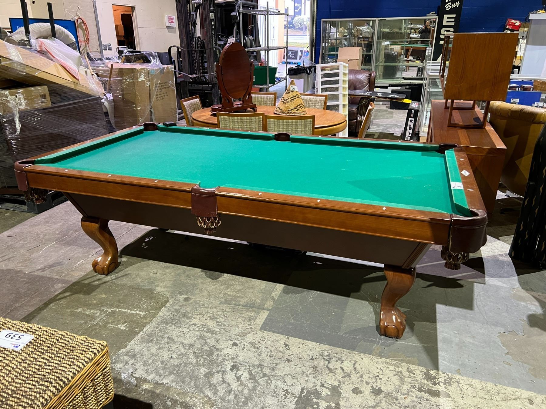 BRUNSWICK 4 X 8' CONTENDER 3 PIECE SLATE POOL TABLE