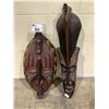 Image 1 : PAIR OF AFRICAN WOOD CARVED MASKS