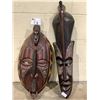 Image 2 : PAIR OF AFRICAN WOOD CARVED MASKS