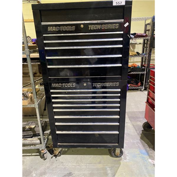 MAC TOOLS TECH SERIES ROLLING TOOL CHEST WITH KEY AND ASSORTED TOOLS ...