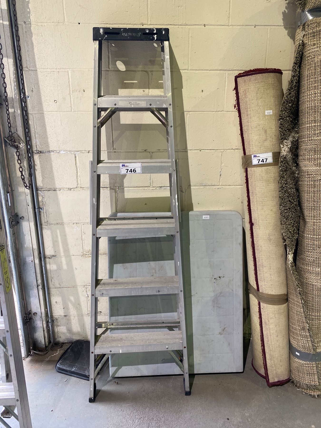 FEATHERLITE 5 STEP LADDER AND FOLDING TABLE