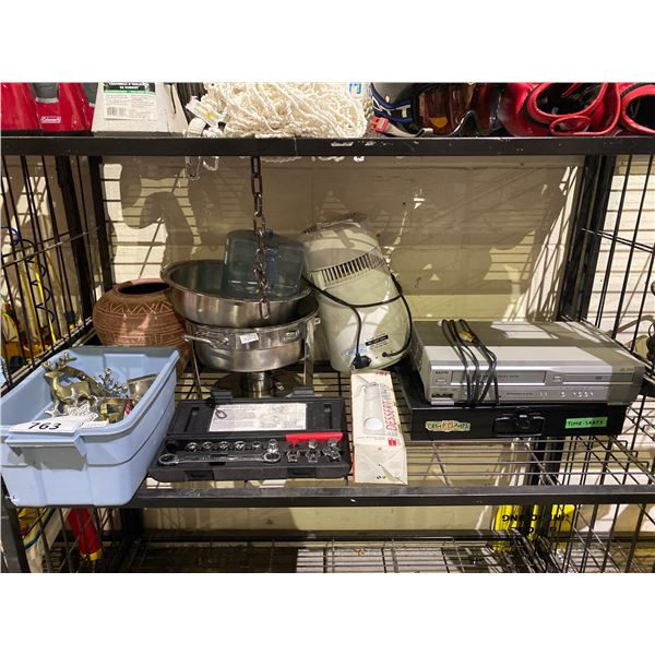 GEAR WRENCH, CHRISTMAS STOCKING SHELF HOLDERS, VASE, CHAFFING DISH, HARDWARE ORGANIZER, DESSERT