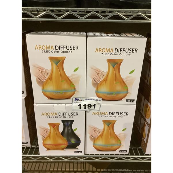 4 NEW AROMA DIFFUSERS WITH 7 LED COLOR OPTIONS