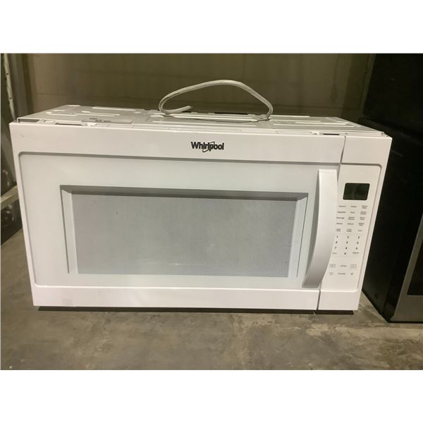 TESTED WORKING WHITE WHIRLPOOL OVER RANGE MICROWAVE tested-working-white-whirlpool-over-range-microwave