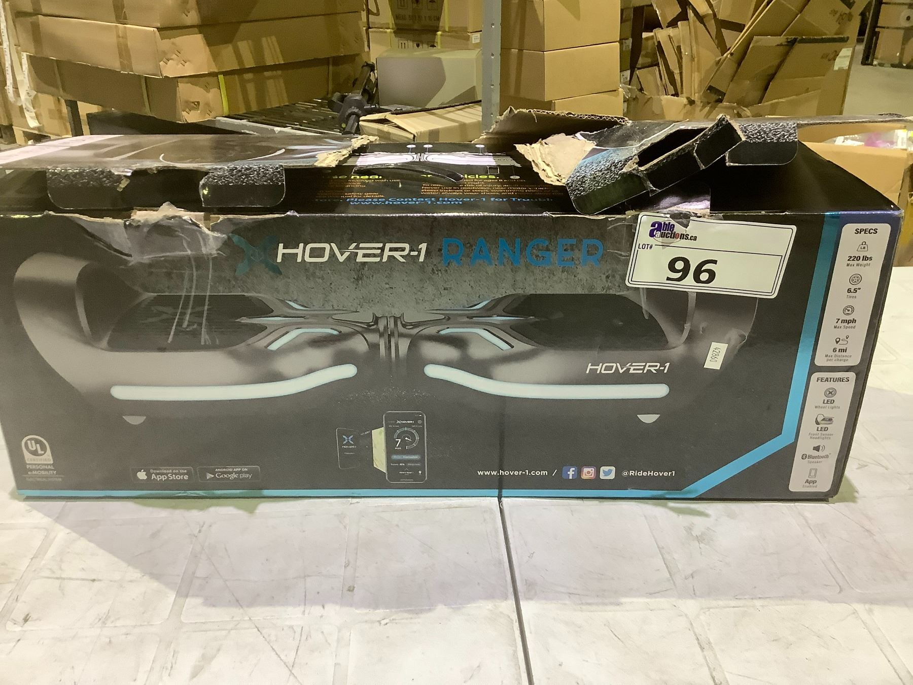 XHOVER-1 RANGER HOVERBOARD WITH CHARGER *TESTED WORKING*