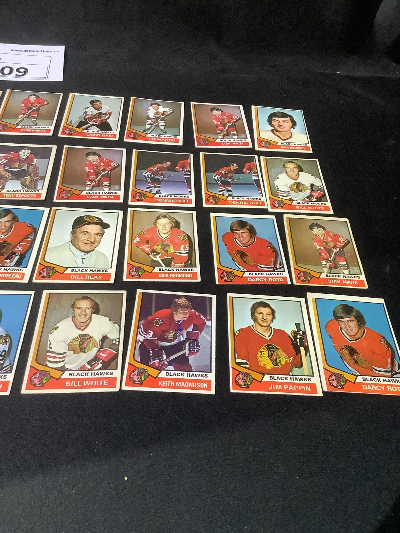 ASSORTED 1973-74 O-PEE-CHEE HOCKEY CARDS INCLUDING; CHICO MAKI, PHIL ...