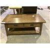 Image 1 : 2 DRAWER 48"X28" COFFEE TABLE *NOTE HAS NICKS, AND SCRATCHES*