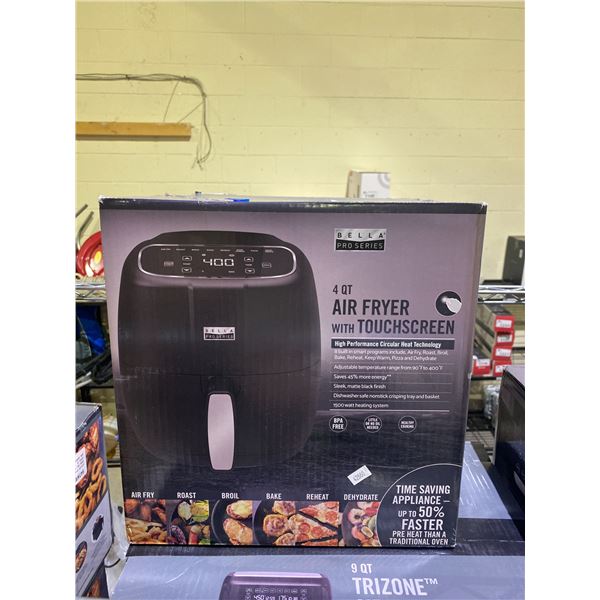 BELLA PRO SERIES 4QT AIR FRYER WITH TOUCHSCREEN