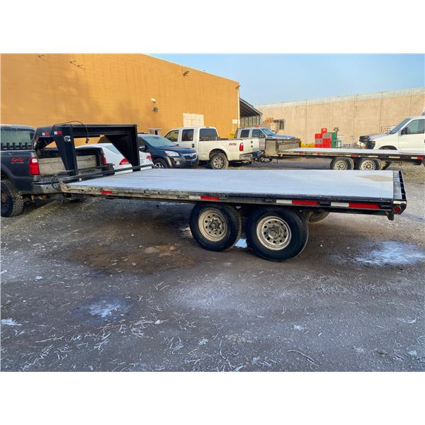 2016 RAINBOW GOOSENECK TRAILER, BLACK, 16.5' DECK, FLAT DECK HEAVY, VIN 2RGH1623G1000311, NO ICBC
