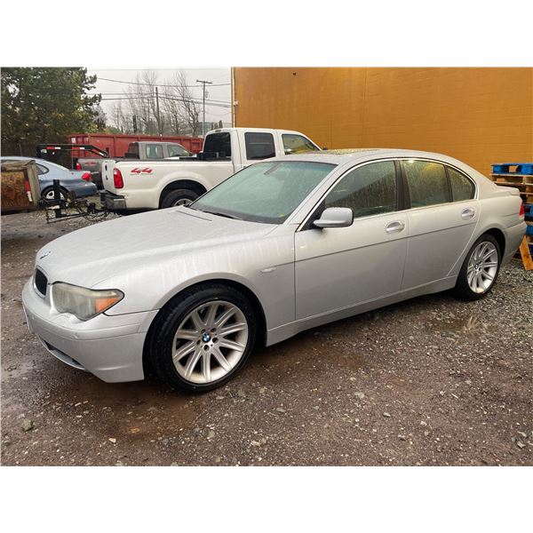 2005 BMW 745I, GREY, 4DRSD, GAS, AUTOMATIC, VIN WBAGL36545DP75740, 187,547KMS,
