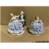 Image 1 : 2 DRESDEN FIGURES INCLUDING; "LITTLE BLUE BIRD" & DANCING PAIR #572