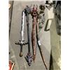 Image 1 : 4 FANTASY WEAPONS & TREE BRANCH