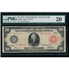 1914 $10 Red Seal St Louis FRN PMG 20