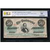 1863 $50 T-57 Confederate PCGS 55