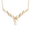 Plated 18KT Yellow Gold 2.00ctw Opal and White Topaz Pendant with Chain