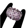 Image 3 : Unheated Oval Rhodolite Garnet 5x3mm 14k White Gold Plated 925 Sterling Silver Ring 8