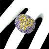 Image 3 : Heated Pear Sapphire 4x3mm Amethyst Tanzanite 925 Sterling Silver Ring Size 8