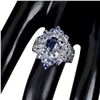 Image 3 : Unheated Oval Blue Kyanite 7x5mm Tanzanite 14k White Gold Plated 925 Sterling Silver Ring Size 7
