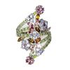 Image 1 : Unheated Marquise Tourmaline Rhodolite Garnet Gems 14k White Gold Plated 925 Sterling Silver Ring 7.