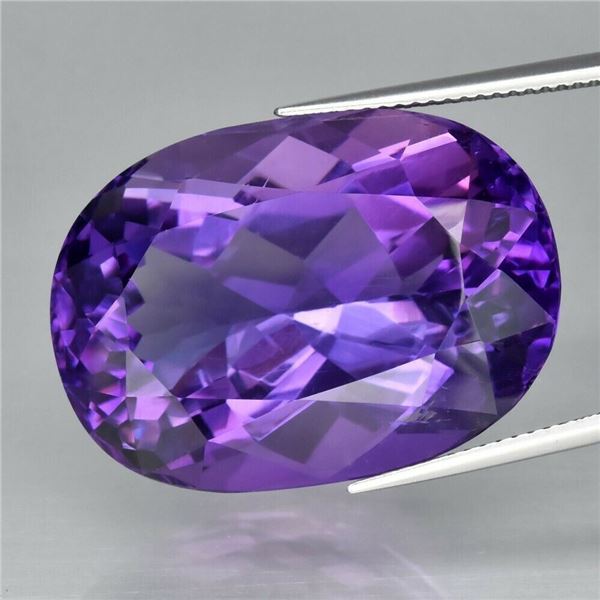 Big! 44.97ct 27x19.3mm VS Oval Natural Unheated Purple Amethyst, Uruguay