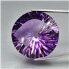 Image 1 : Big! Amazing 39.75ct 24.4mm VVS Round Concave Natural Unheated Purple Amethyst
