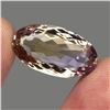 Image 2 : VVS 13.86 Ct 22x12 Mm Oval Cut Natural Bi Color Purple Yellow Ametrine Unheated