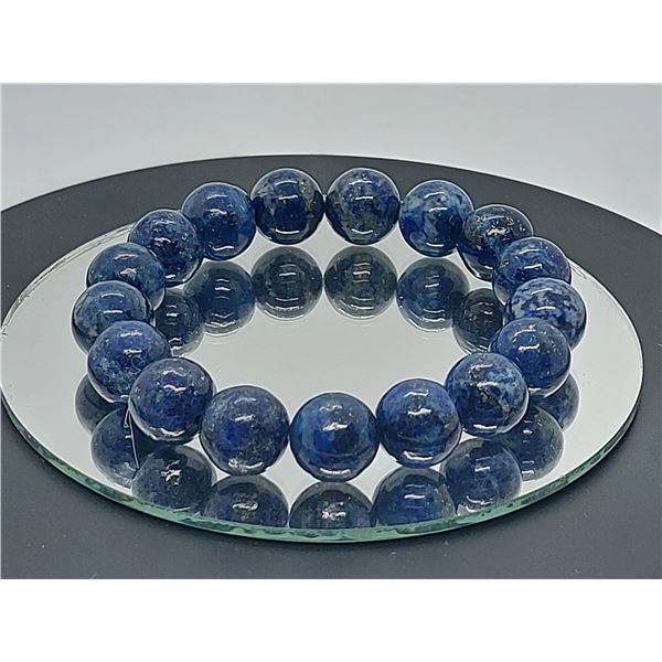 Natural Royal Blue Lapis Lazuli Stretch Bracelet