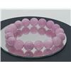 Image 1 : Genuine Natural Purple Kunzite Round Beads Stretchy Bracelet