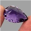 Image 3 : Clean 26.13ct 25x17mm Pear Fancy Cut Natural Top Purple Amethyst Unheated