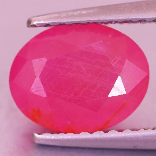 2.21cts 8x6mm Oval! Pinkish Red! Natural Unheated PINK SAPPHIRE WINZA Mines Tanzania Rare