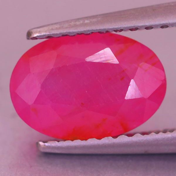 1.77cts 9x6mm Oval! Pinkish Red! Natural Unheated PINK SAPPHIRE WINZA Mines Tanzania Rare