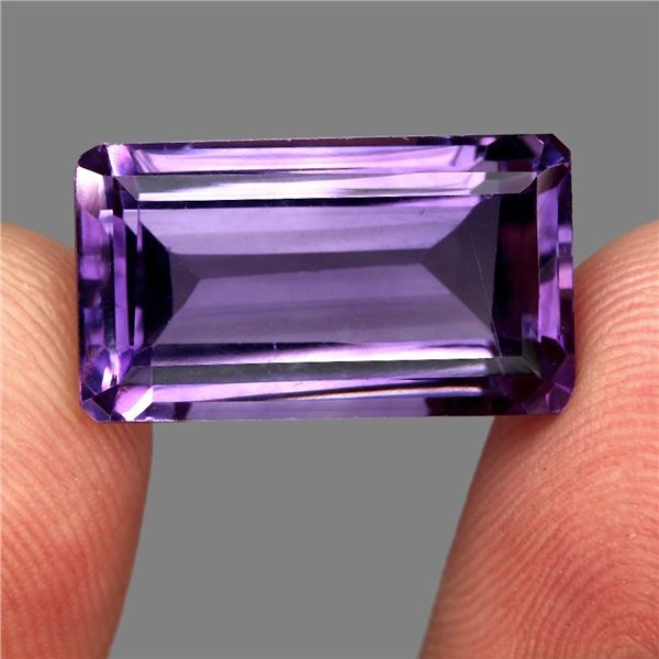 VVS 17.74 Ct 20x12 Mm Octagon Cut 100% Natural Top Rich Purple Amethyst Unheated