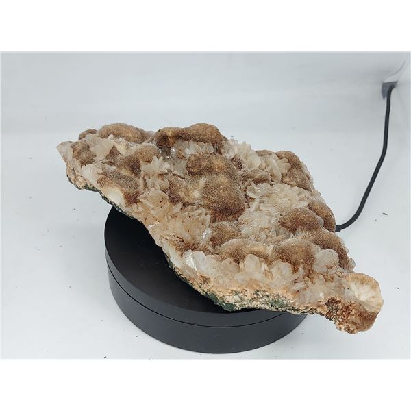 THOMSONITE BALLS ON STILBITE - ZEOLITE BIG MUSEUM SPECIMEN