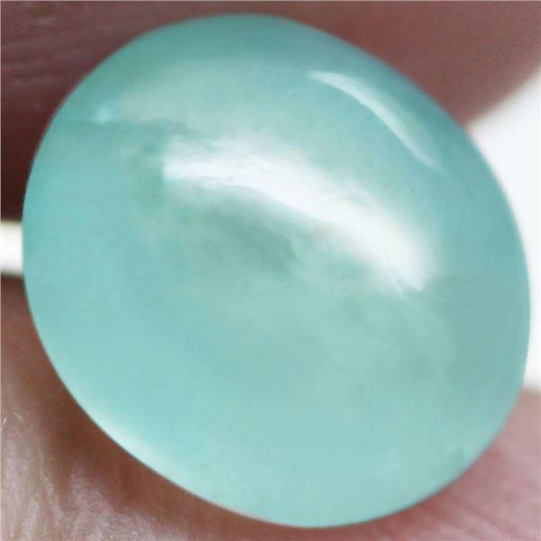 3.19Ct. Untreated Natural Oval Cabochon Light Green Aquamarine Brazil