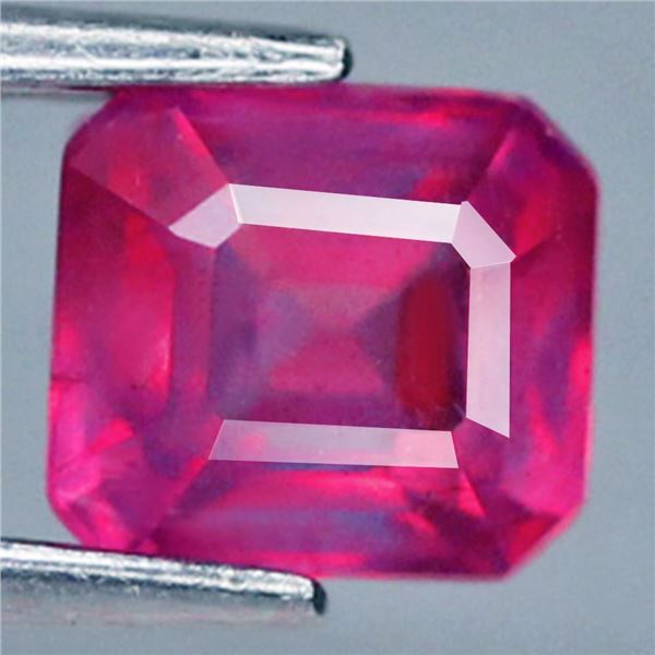 1.19Ct. Heated Natural Emerald Cut Top Red Pink Ruby Mozambique