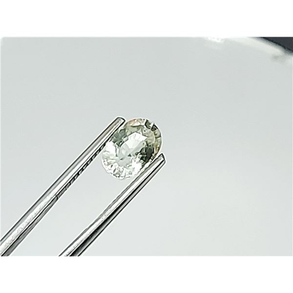 1.2 CT OVAL 12 x 9 mm  LIGHT GREEN NATURAL AQUAMARINE GEMSTONE