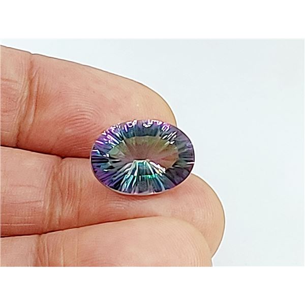 MULTICOLOR NATURAL MYSTIC TOPAZ 12.19 ct OVAL 18X13MM GEMSTONE