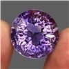 Image 1 : 25.41ct 19mm Round Concave Cut 100% Natural Purple Amethyst Unheated