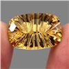 Image 1 : Loupe Clean 17.38ct 20x14mm Antique Concave Cut Natural Yellow Citrine Unheated Brazil