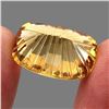 Image 3 : Loupe Clean 17.38ct 20x14mm Antique Concave Cut Natural Yellow Citrine Unheated Brazil