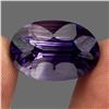 Image 1 : VVS 26.63 Ct 23x16 Mm Oval Concave Cut 100% Natural Purple Amethyst