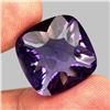 Image 2 : 19.53ct 19mm Cushion Concave Cut Natural Top Rich Purple Amethyst Unheated
