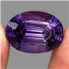 Image 1 : Big VVS 31.35 Ct 25x18 Mm Oval Concave Cut 100% Natural Purple Amethyst Unheated