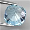 Image 3 : VVS 5.71 Ct 10mm Cushion Concave Cut 100% Natural Sky Blue Topaz Brazil